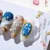 Summer Ocean Shell Nail Art Stickers Decals 5D Embossed Seashell Starfish Nail Stickers Summer Ocean Seahorse Nail Art Decorations Supplies Ocean Theme Nail Adhesive Sliders for Women and Girls