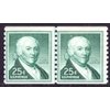 USA 1965 25-Cent Paul Revere Coil Pair of Postage Stamps, Catalog No 1059A, Mint Never Hinged