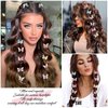 Paderison 20Pcs Glitter Hair Clips for Kids - Moving Fairy Accessories for Women, Girls Colorful Hair Clips 90s (Brown)