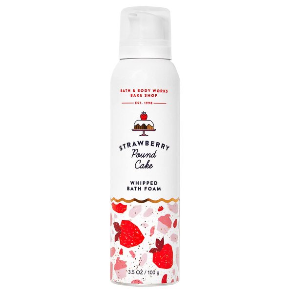 White Barn BBW Strawberry Pound Cake Whipped Bath Foam 3.5OZ