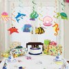 Sea Animals Hanging Swirl Decorations Under The Sea Birthday Party Decor for Boys Girls Ocean Mermaid Themed Baby Shower Beach Party Favors Supplies