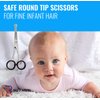 RUVANTI Round Headed Nose Hair Scissors/Safety Scissors for Kids & Infants 5.2" Stainless Steel Baby Scissors/Baby Nail Scissors.Facial Hair Scissors/Beard Trimming Scissor/Mustache Scissor.