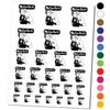 We Can Do It Rosie the Riveter Encouragement Temporary Tattoo Water Resistant Fake Body Art Set Collection - Black (One Sheet)