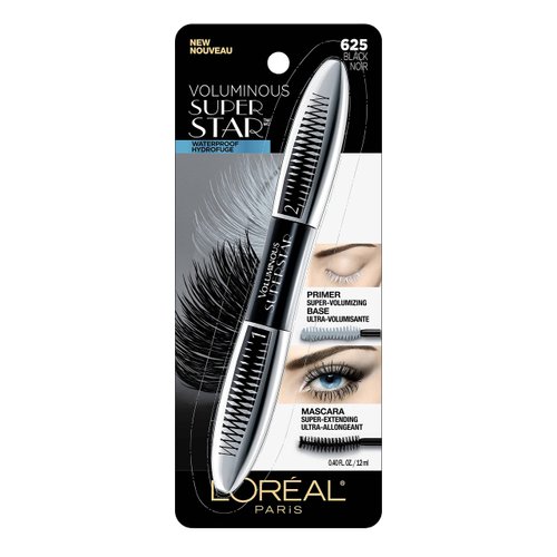 L'Oréal Paris Voluminous Superstar Waterproof Mascara, Black, 0.4 fl. oz.
