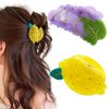 2 PCS Grape Shaped Hair Claw Clips - Strong Hold Medium Jaw Clips, Hair Barrettes, Ponytail Holders for Beach Summer, Hair Accessories for Women Girls