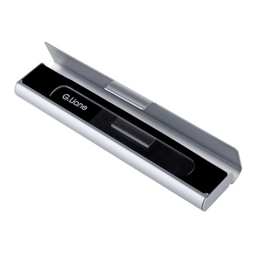 G.Liane Nail File and Nail Buffer 2 in 1 Nano Glass Nail Shiner With Aluminium Case Manicure Pedicure Crystal Nail Polisher Without Nail Polish For Natural Nails Professional Nail Care For Women