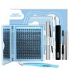 DIY Lash Extension Kit Lash Clusters 144Pcs 10-18mix Length Ultra Soft Lash Clusters Kit Lash Bond and Seal Lash Glue Lash Remover for DIY Eyelash Extensions(Marshmallow,D-10-18mix)