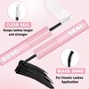 ZHISHUDL Lash Bond and Seal Lash Glue Waterproof Long Lasting 2 in 1 Lash Extension Glue for DIY Cluster Lash False Strip Lashes Individual Lash Clusters Fake Eyelashes - Pink