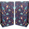 Outer Space Favor Bags - 24-Count Patterned Kraft Paper Goodie Gift Bags - Treat Bags and Party Supplies for Theme Party, Kids Birthday, Party Favor - 9.5" x 5.5" x 3.25"