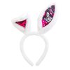 Susunaya Bunny Ears Headbands - Plush Rabbit Headband for Women, Kids, and Adults Party Supplies (Rose)