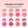 MAEPEOR Matte Face Blush 8 Colors Lightweight Natural Look Face Blush Long-Lasting and Highly Pigmented Powder Blush for Cheeks (Color 01)