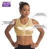 ENELL Women's Full Coverage High Impact Sports Bra (100) (US, Numeric, 1, Regular, Regular, Ecru)