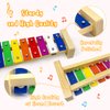 OPPA Colorful Wooden Xylophone for Kids, Safe Mallets, Songbook, and Storage Bag Included, Ideal for Musical Learning and Gifting
