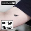 INKARTLINK Semi Permanent Tattoos, realistic cat tattoos, temporary tattoos, adult art designs, party favors, waterproof, no adhesive, no reflective, lasts 1-2 weeks (Four Black Cats 1)