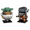 LEGO BrickHeadz Star Wars The Mandalorian & The Child 75317 'Baby Yoda' Building Toy, Collectible Model Figures Set, Gift Idea for Teens