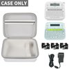 Case Compatible with Brother P-Touch PTD220 210 Home/Office Everyday Label Maker, Storage Holder Carrying Organizer for Label Tapes, AC Adapter, Charging Cables (Box Only) - White