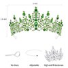 VELSCRUN Birthday Queen Tiara Crowns for Women Girls Green Crystal Birthday Queen Headband Sash Elegant Princess Crown Happy Birthday Party Decorations Mom Sisters Birthday Gift Hair Accessories