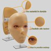 Makeup Practice Face, Liflikee Makeup Mannequin Face with Makeup Practice Face Board,Silicone Full Face Practice Eyelash Eye Shadow, for Emerging Makeup Artist, Girl's Gift, Reusable makeup Face(C01)
