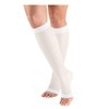 Truform Sheer Compression Stockings, 15-20 mmHg, Women's Knee High Length, Open Toe, 20 Denier, White, Small