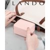 Vlando Small Travel Jewelry Box Organizer -Jewelry Display Case for Girls Women Bridesmaid Gift Rings Earrings Necklaces Storage with Mirror Pink