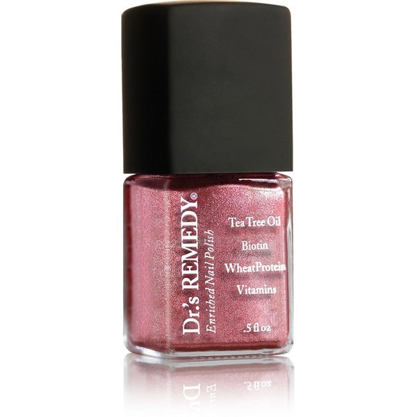 Dr’s Remedy Nail Polish, All Natural Enriched Nail Strengthener Non Toxic and Organic - REFLECTIVE Rose