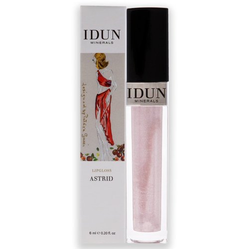 IDUN Minerals Lip Gloss - Soft, Creamy Formula for Velvet Soft, Shiny Pout - Intense Vitamin E Hydration for Dry, Chapped Lips - Non-Sticky, Long Lasting Pigment - 001 Astrid - 0.27 oz