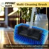 FutureNavi 10" Car Wash Brush 5-Sided Head with Soft Detailing Bristle for Cleaning Exterior, Wash Equipment for Truck, SUV, RV, Camper, Deck Boat, Van, Home Washing, Two-in-one Colors: Blue and Gray.