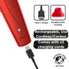 Supreme Trimmer Vader Trimmer ST3778 | Barber Liner Mens Beard Trimmer (210 Min Run Time) DLC T Blade Cordless Hair Clippers | Red