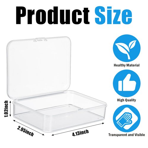 TSIS MHUO 12 PCS Playing Card Case Clear Card Deck Box Acrylic Playing Game Card Storage Holder Blank Business Card Organizer for Game Card Beads, Craft items, Coins, Jewelry Small Accessories (12)