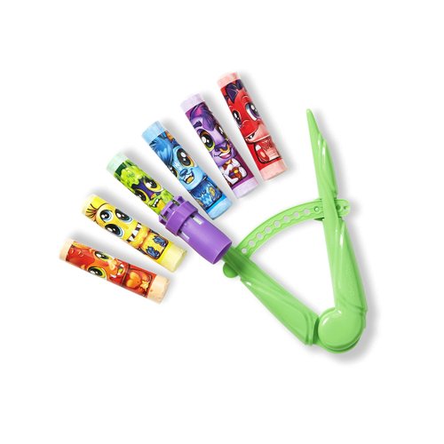 Scentos Chalk Set - 7-Piece Sidewalk Compass Chalk Art Kit for Kids - Assorted Fruity-Scented Sticks with Stencils & Holder - Washable