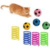 GINFH Cat Foam Ball Cat Sponge Ball Toy Cat Soccer Ball Toy (Soccer Balls&Springs)