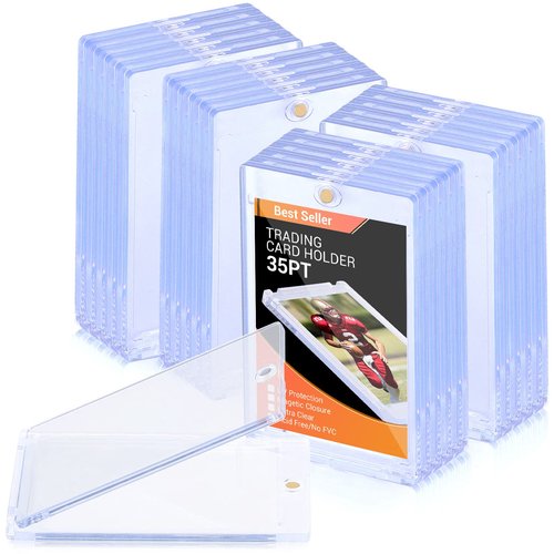 20 Pack - Magnetic Card Holder, 35PT Magnetic Trading Card Holder, Baseball Card Holder, Hard Acrylic Card Cases, Card Protector for Game Baseball Sports Card, Fit for Standard Card