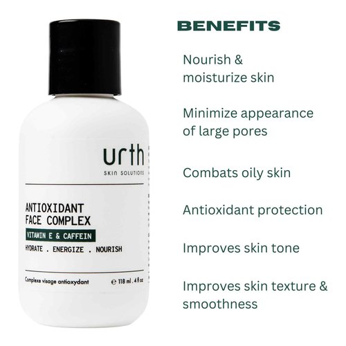 Urth Skin Solutions for Men Antioxidant Face Complex 4oz - Pore Minimizer, Daily Hydrating Facial Lotion for Oily Skin, Anti-Aging and antioxidant Protection