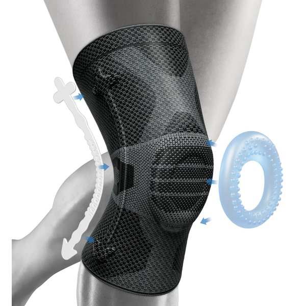 NEENCA Professional Knee Brace for Pain Relief, Medical Knee Compression Sleeve, Knee Support with Horizontal Knit Tech for Meniscus Tear, ACL, Arthritis, Joint Pain, Runner, Workout- FSA/HSA APPROVED