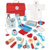Lehoo Castle Doctor Kit Kids Wooden, Toys for 3+ Year Old Boys, Pretend Play Dr Set, Kids Doctor Playset, Medical Kits with Stethoscope, Gifts for Toddlers Girls Ages 3 4 5 6