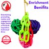 Bonka Bird Toys 2623 Mini Vine Ball Foot Talon Craft Part Small Parrot Cage Toy, Parrotlet, Lovebirds, Finches, and Similar Breed Sizes