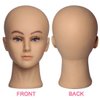 Newshair Bald Mannequin Head with Eyelash Female Wig Head Professional Cosmetology for Wig Making and Display Hat Helmet Glasses or Masks Display Head Model with Free T-Pins