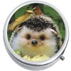 Hedgehog Medicine Vitamin Compact Pill Box - Portable Pillbox case fits in Purse or Pocket