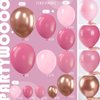 PartyWoo Boho Pink and Rose Gold Balloons, 140 pcs Boho Pink and Metallic Rose Gold Balloons Different Sizes Pack of 18 Inch 12 Inch 10 Inch 5 Inch for Balloon Garland or Arch as Party Decorations