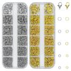 1720pcs Jump Rings for Jewelry Making Kit with Jump Rings and Lobster Clasps，Gold & Silver Open Jump Rings for Necklace and Jewelry Repair，Jewelry Findings Kit for Jewelry Making Supplies