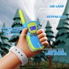 Walkie Talkies for Kids, 2 Way Radio with 22 Channels Toys for 3-12 Year Old Boys & Girls, LED Flashlight, 3 Miles Range for Outdoor Adventures, Camping, Hiking (Blue-Green)