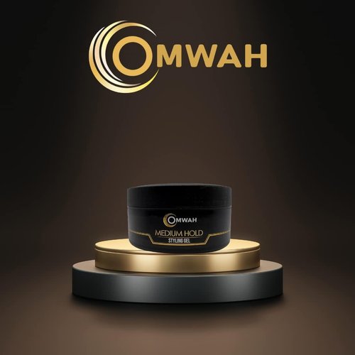 OMWAH Professional Hair Styling Gel for men Strong Hold hair gel for boys with Vitamin E & Pro-VB5, Flake-Free Formula, Protects, Nourishes & Styles All Hair Types Effortlessly (Medium Hold)