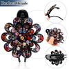 4Pcs Rhinestone Hair Claw Clips French Curved Duckbill Hair Clips Crystal Flower Barrettes for Women Girls Thick Long Hair