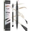 DEFSAP Curved Microblading Eyebrow Pencil, Eyebrow Pen 2-in-1 Dual-Ended Eyebrow Pencil 2-Fork-Tip and Single Tip Creates Natural Eyebrows (Light Brown)
