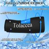 Tolaccea Hot & Cold Therapy Flexible Ice Packs Cold Therapy Compression Sleeve Reusable Gel Pack for Injury Cold Wrap for Knee Calf Elbow (Medium (Pack of 1), Black)
