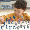 LovesTown 82PCS Civil War Solider Toys, 40 Blue and 40 Gray Uniform Action Figures Plastic Toy Soldier with Rideable Horses for Kids Birthday History Class