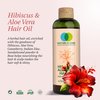 NATURE-O-CARE Hibiscus & Aloe Vera Herbal Hair Oil for Nourished and Shiny Hair- Anti-Breakage Formula Nourish, Strengthen & Hydrate Scalp & Hair Follicles 6.76 FL.OZ