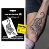 INKARTLINK Temporary Tattoos, Semi Permanent Tattoos, Adult Art Designs, Waterproof Temporary Tattoos, Party Favors, Tattoo Stickers Realistic, No Adhesive, Lasts 1-2 Weeks (Walking tiger)
