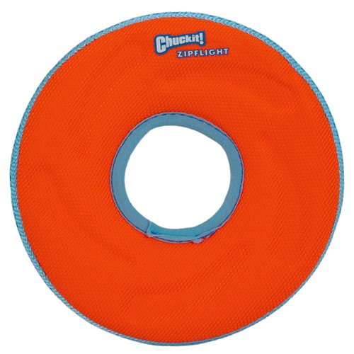 Chuckit Zipflight Flying Disc Dog Toy, Medium (8.5"), Orange or Blue or Green (assorted)