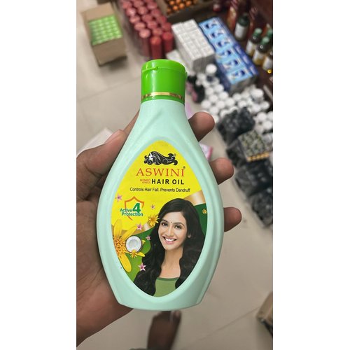 Aswini Hair Oil - Ideal cure for Hair Fall, Dandruff, Hair Split, Greying and Headaches, 200 ml (Pack of 2)